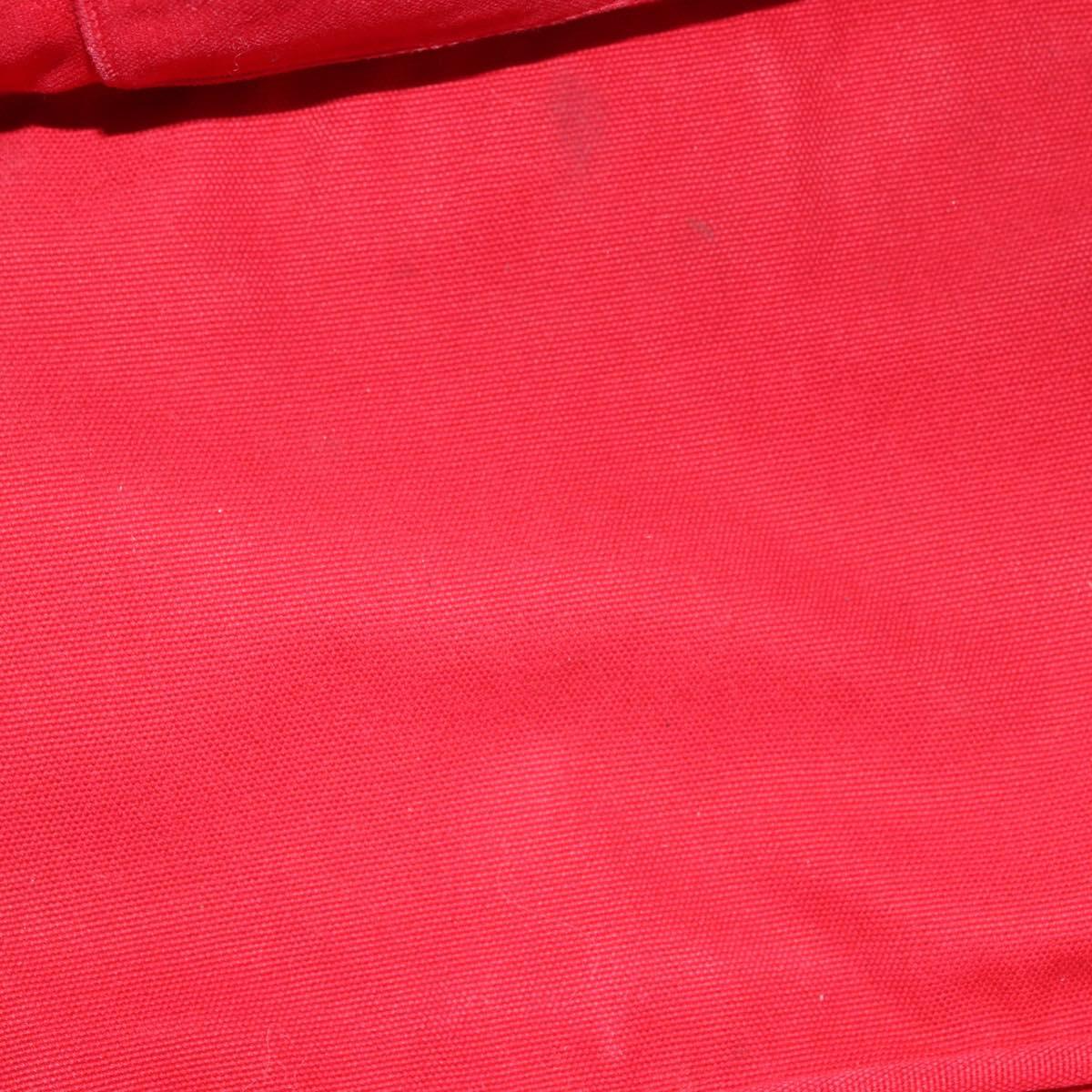 PRADA Canapa MM Hand Bag Canvas Red Auth bs35937