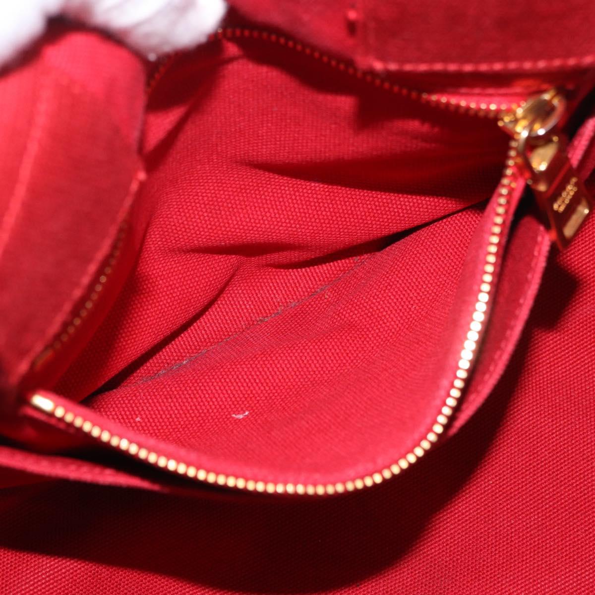PRADA Canapa MM Hand Bag Canvas Red Auth bs35937