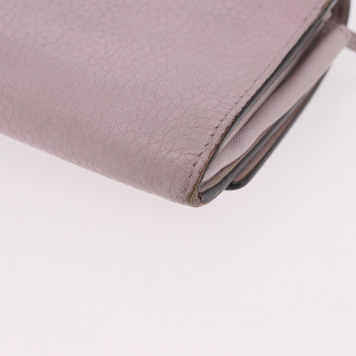 FENDI Long Wallet Leather Purple Gold 8M0427 Auth bs35938