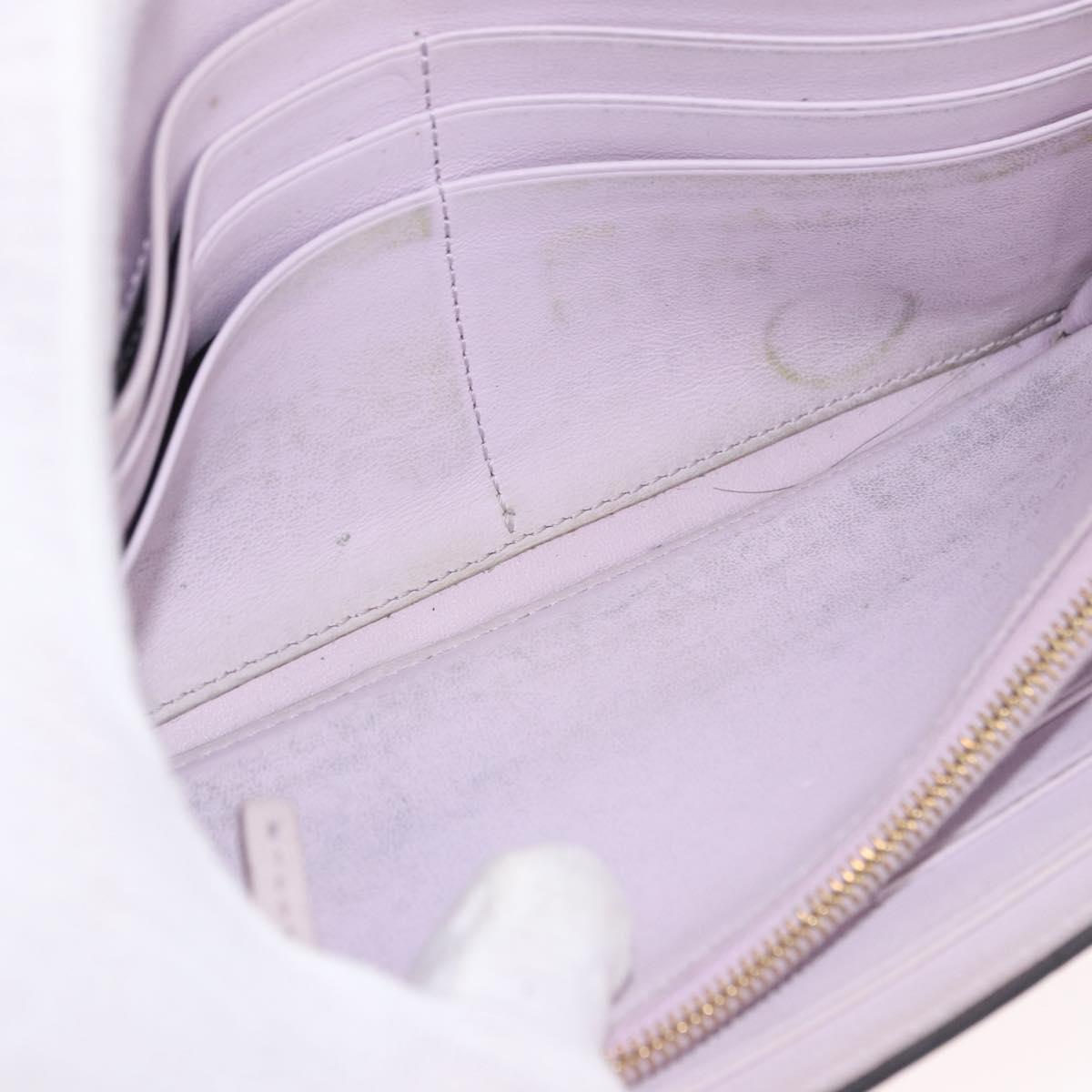 FENDI Long Wallet Leather Purple Gold 8M0427 Auth bs35938