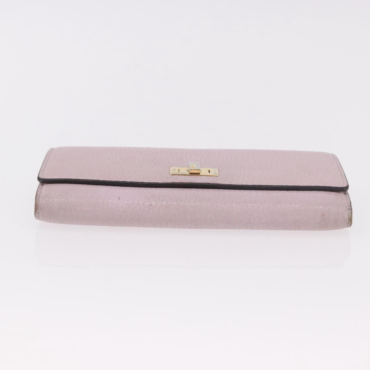 FENDI Long Wallet Leather Purple Gold 8M0427 Auth bs35938