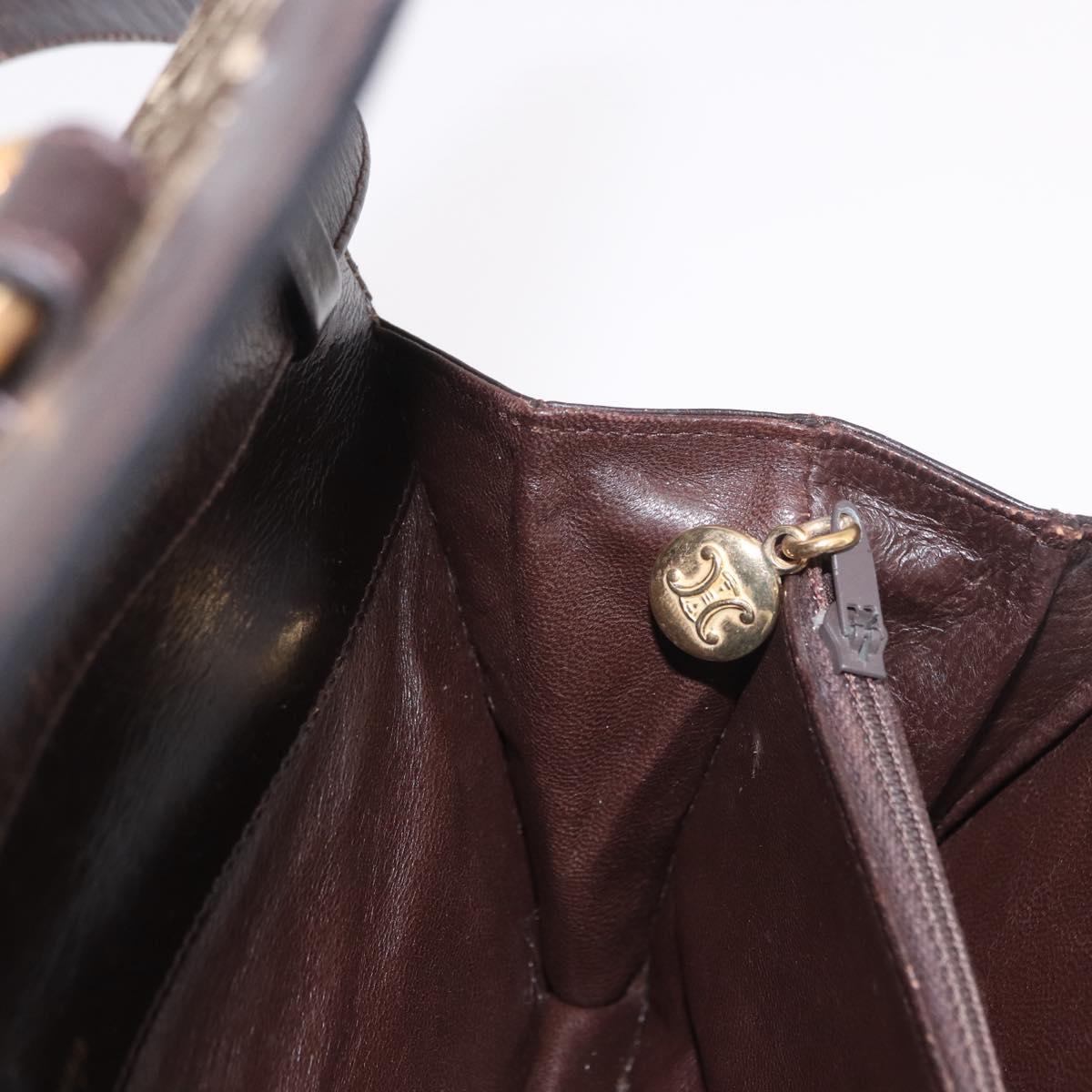 CELINE C Saluki Shoulder Bag Brown Gold Auth bs35956