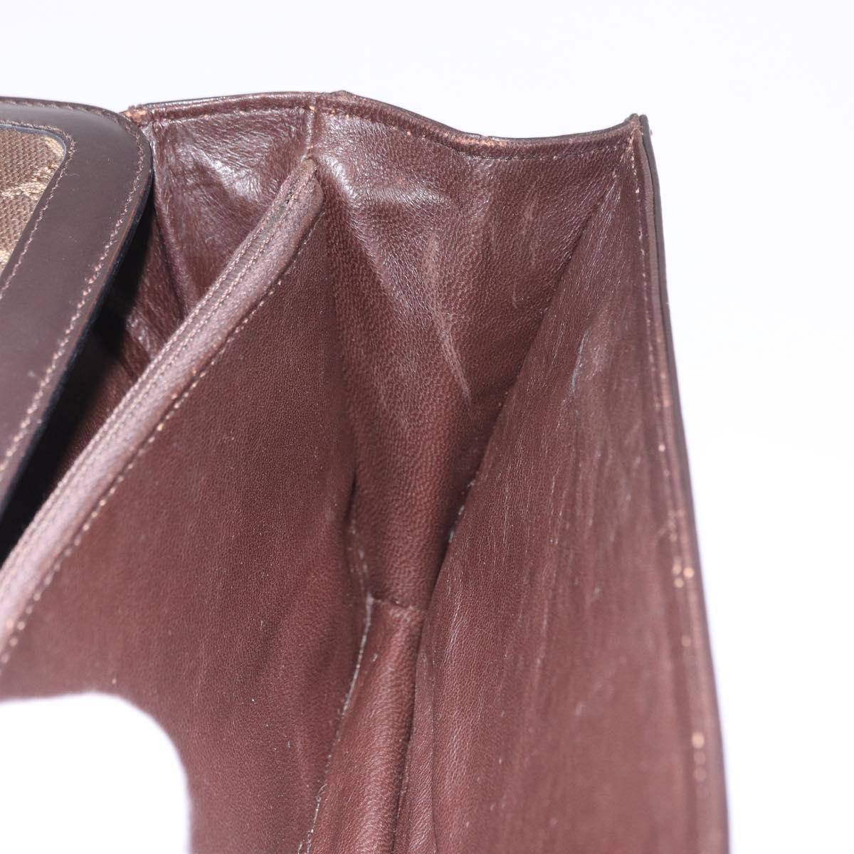 CELINE C Saluki Shoulder Bag Brown Gold Auth bs35956