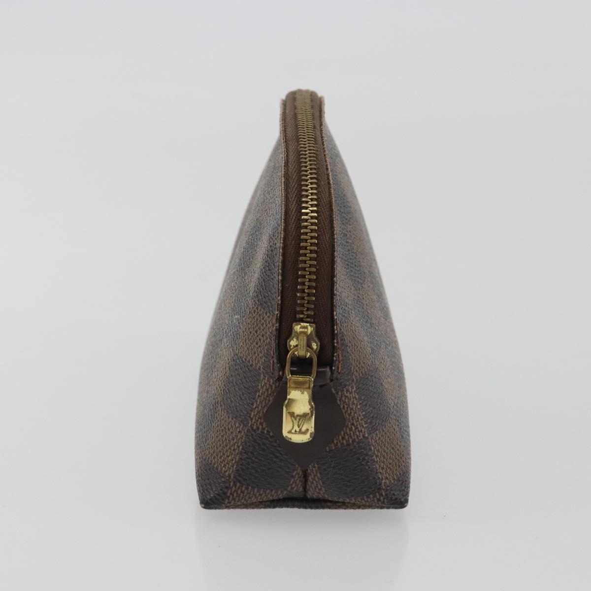LOUIS VUITTON Damier Ebene Pochette Cosmetic PM Pouch N47516 LV Auth bs35970
