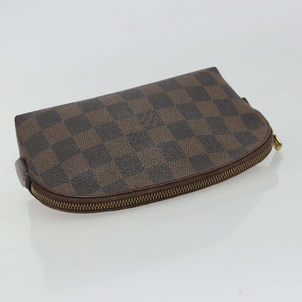 LOUIS VUITTON Damier Ebene Pochette Cosmetic PM Pouch N47516 LV Auth bs35970