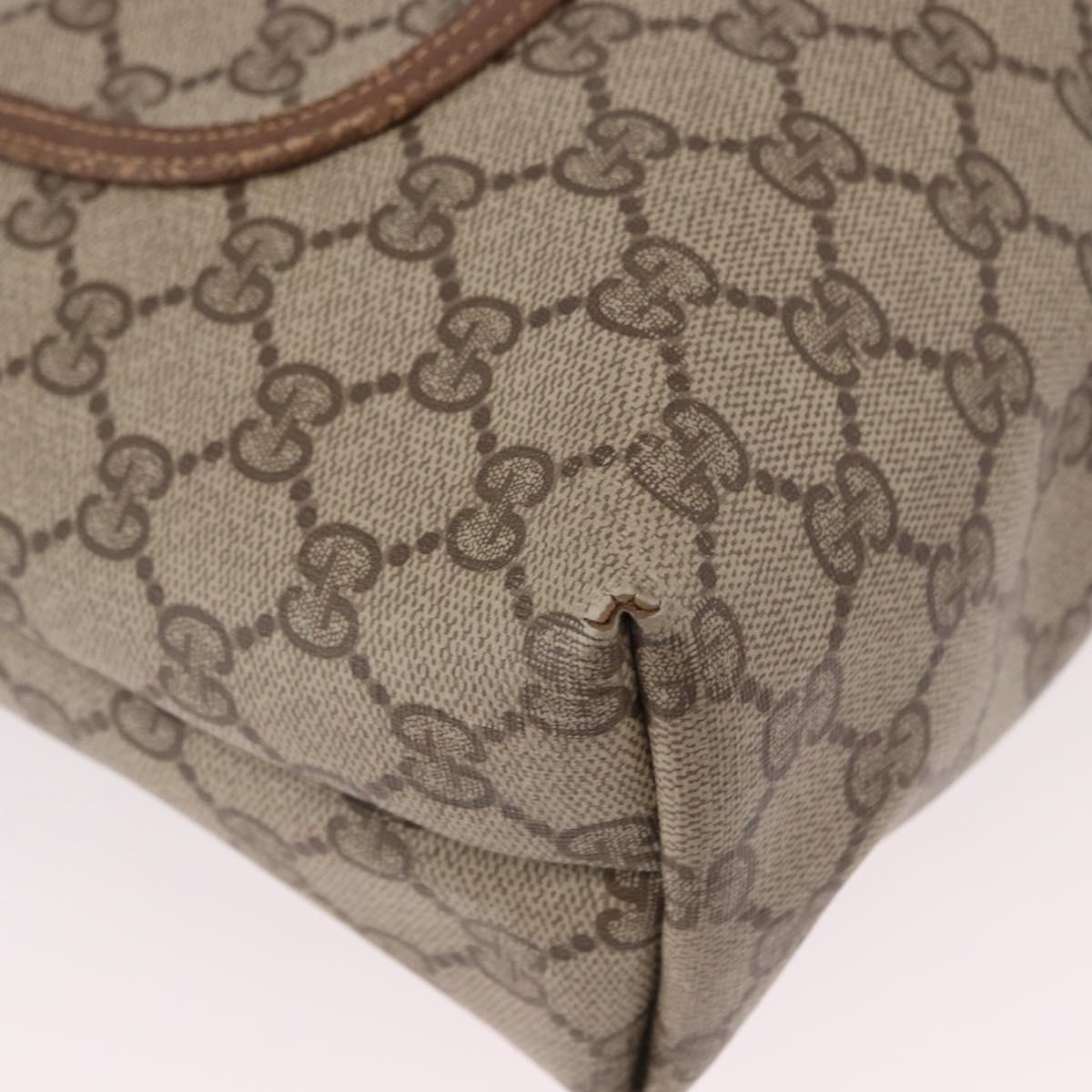 GUCCI GG Supreme Web Sherry Line Tote Bag PVC Beige 39 02 003 Auth bs35976