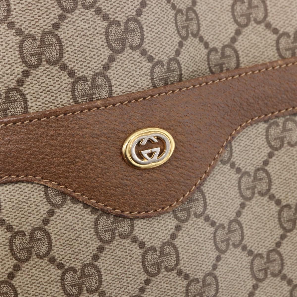 GUCCI GG Supreme Web Sherry Line Tote Bag PVC Beige 39 02 003 Auth bs35976