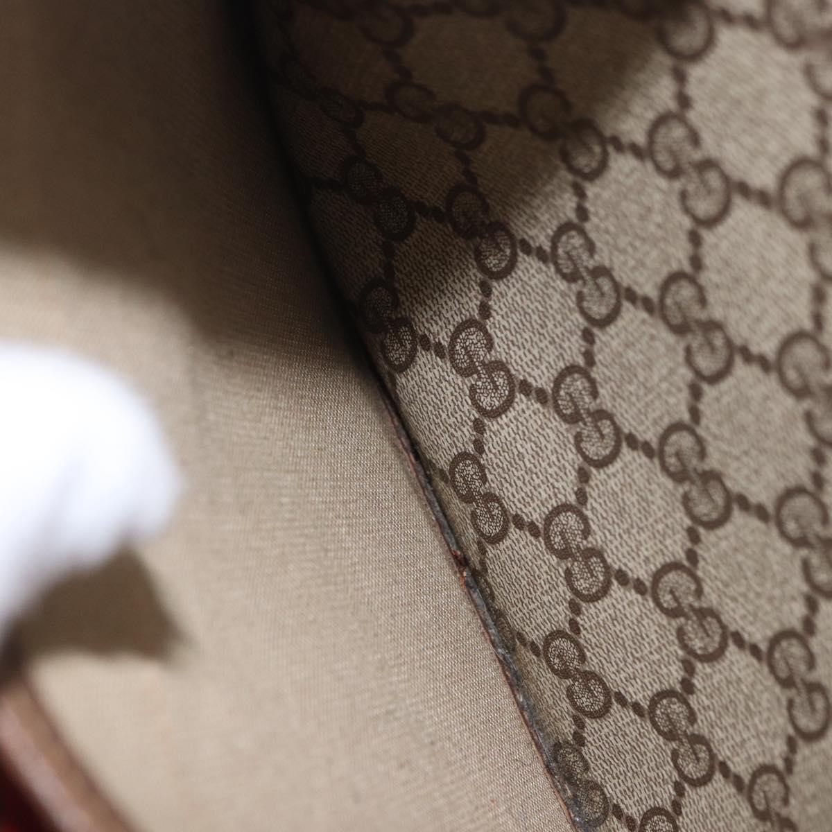 GUCCI GG Supreme Web Sherry Line Tote Bag PVC Beige 39 02 003 Auth bs35976