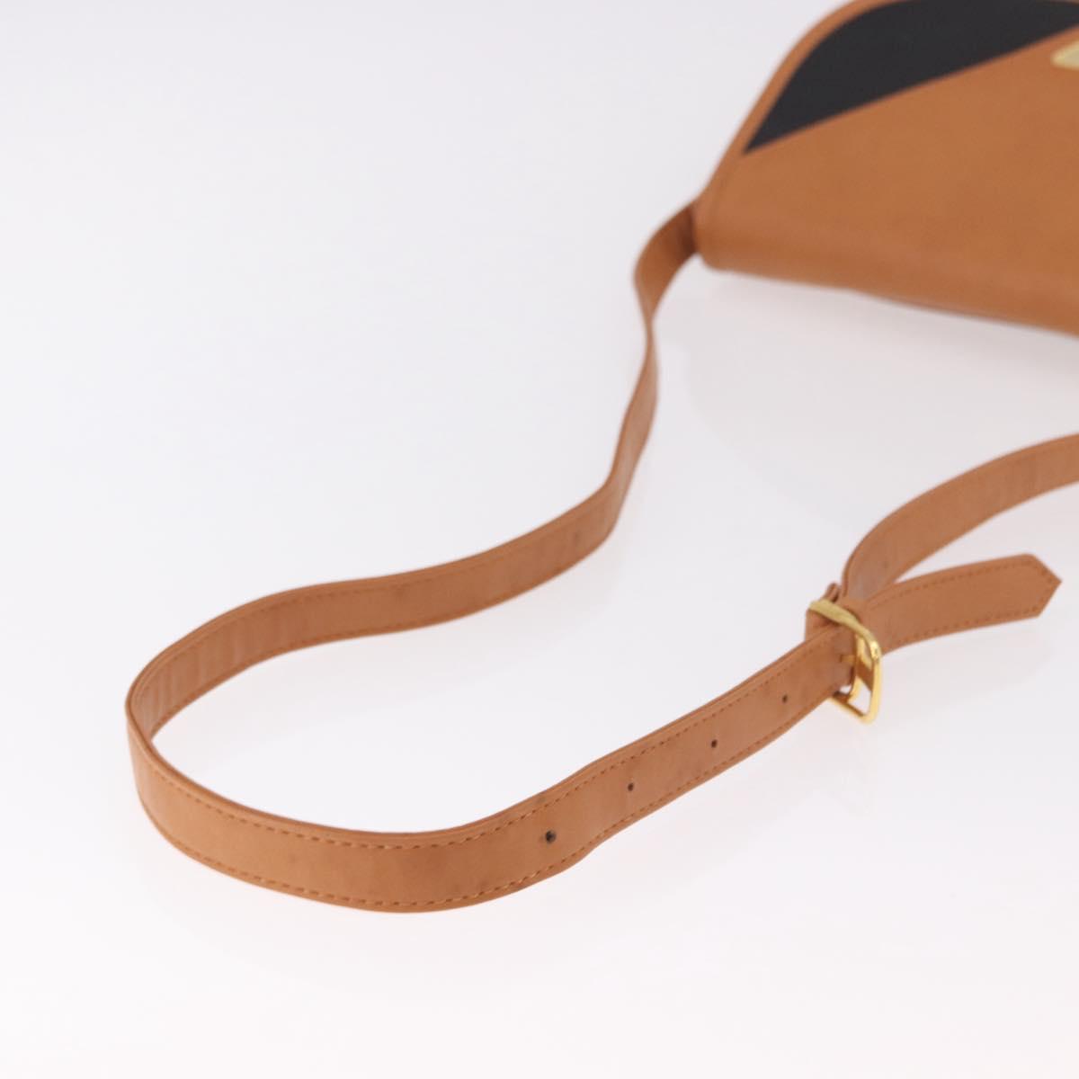 SAINT LAURENT Shoulder Bag PVC Canvas Black Gold Auth bs35986