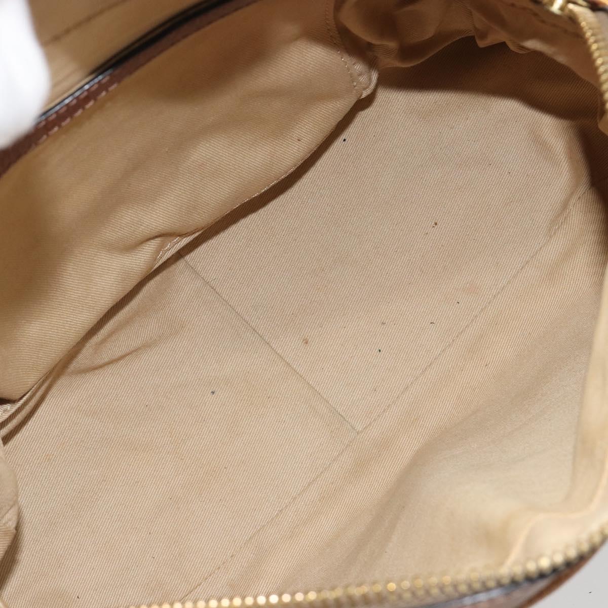 Chloe Paraty Hand Bag Leather Brown Gold Auth bs35996