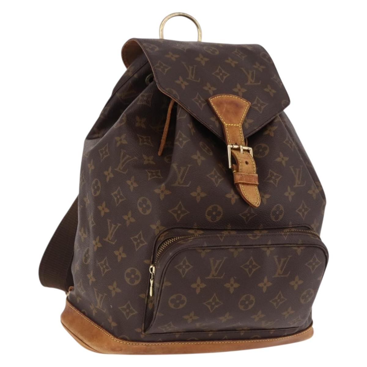LOUIS VUITTON Monogram Montsouris GM Backpack M51135 LV Auth bs35999
