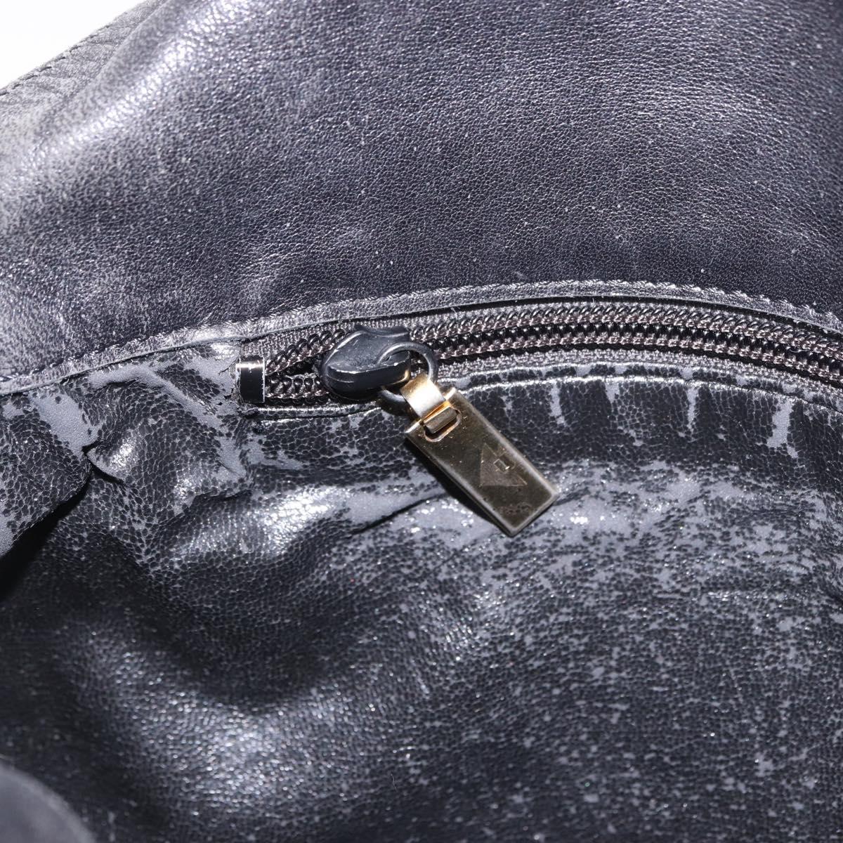 BOTTEGA VENETA INTRECCIATO Shoulder Bag Leather Black Auth bs36000