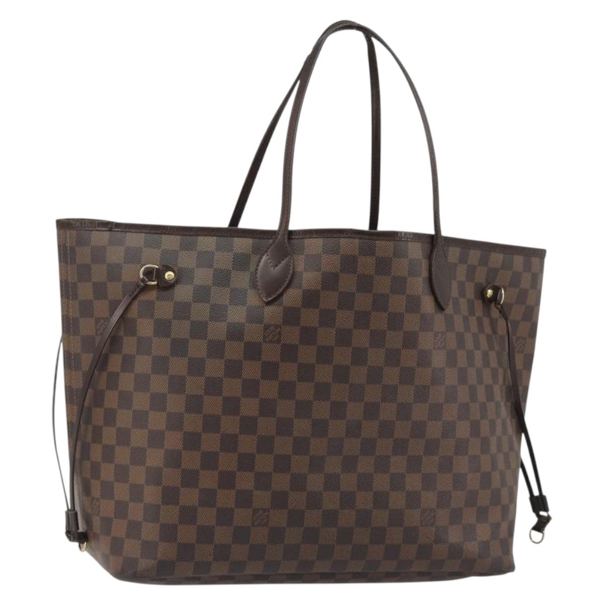 LOUIS VUITTON Damier Ebene Neverfull GM Tote Bag N51106 LV Auth bs36002