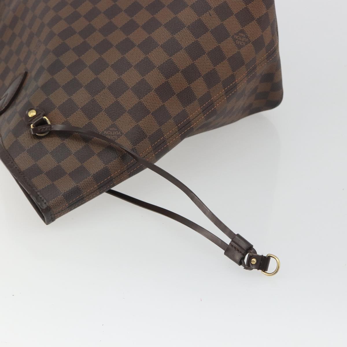 LOUIS VUITTON Damier Ebene Neverfull GM Tote Bag N51106 LV Auth bs36002