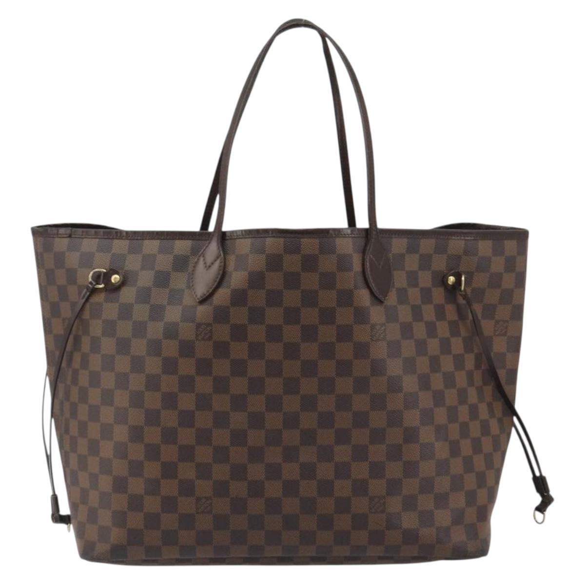 LOUIS VUITTON Damier Ebene Neverfull GM Tote Bag N51106 LV Auth bs36002