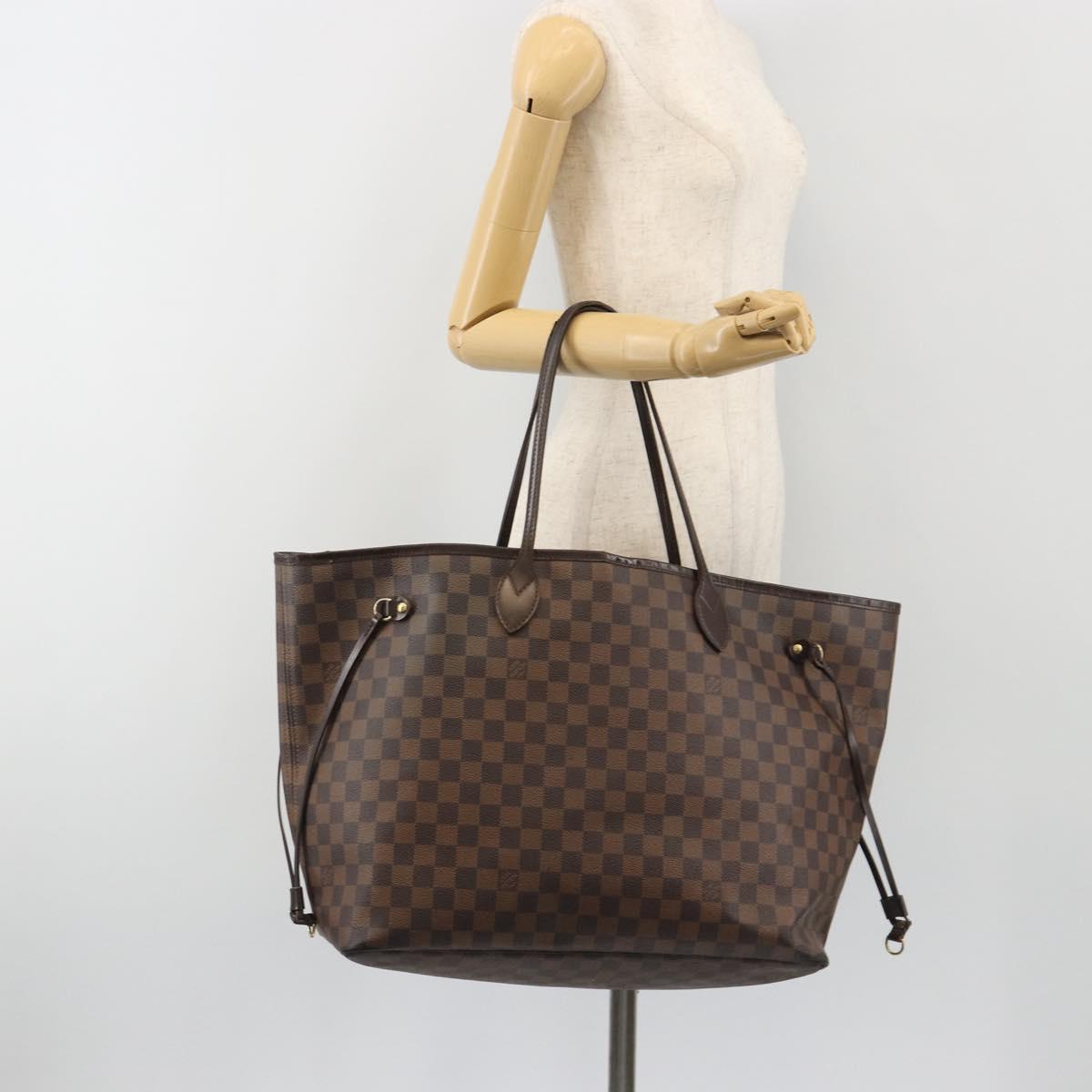 LOUIS VUITTON Damier Ebene Neverfull GM Tote Bag N51106 LV Auth bs36002