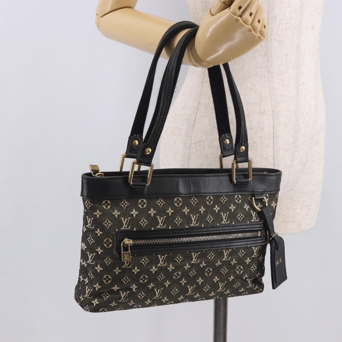 LOUIS VUITTON Monogram Mini Lucille PM Hand Bag Noir M92610 LV Auth bs36007