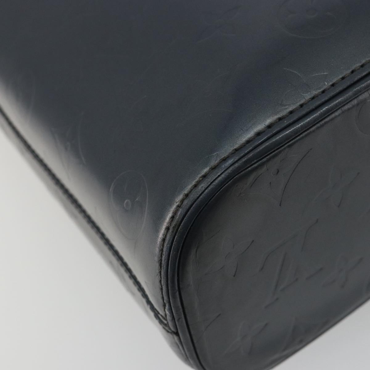 LOUIS VUITTON Monogram Mat Sutter Shoulder Bag Blue M55165 LV Auth bs36009