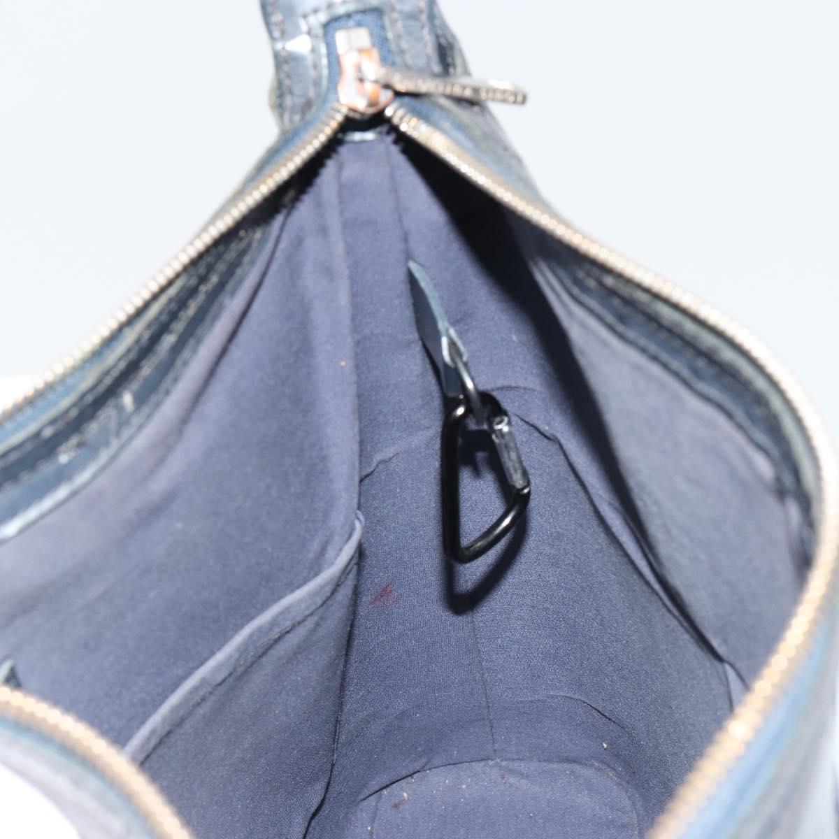 LOUIS VUITTON Monogram Mat Sutter Shoulder Bag Blue M55165 LV Auth bs36009