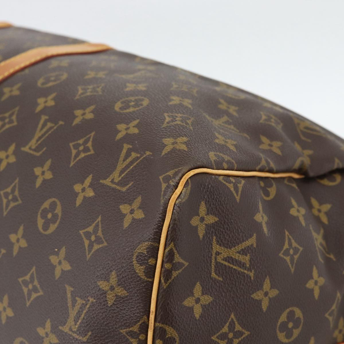 LOUIS VUITTON Monogram Keepall Bandouliere 55 Boston Bag M41414 LV Auth bs36013