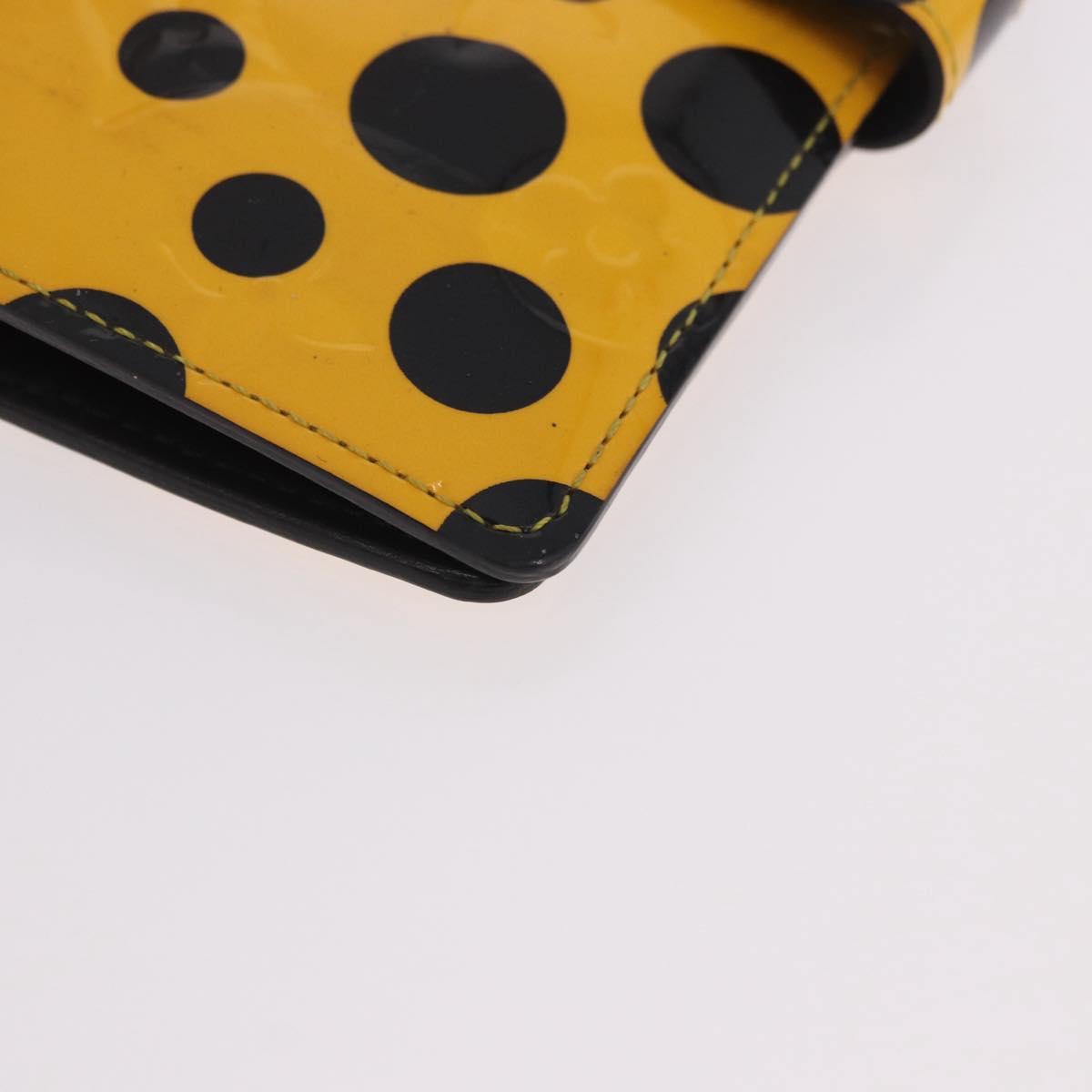 LOUIS VUITTON Monogram Vernis Dot Agenda PM Cover Yellow M91517 LV Auth bs36015