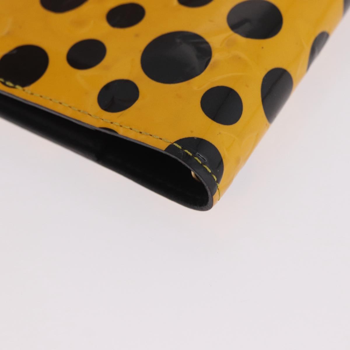 LOUIS VUITTON Monogram Vernis Dot Agenda PM Cover Yellow M91517 LV Auth bs36015