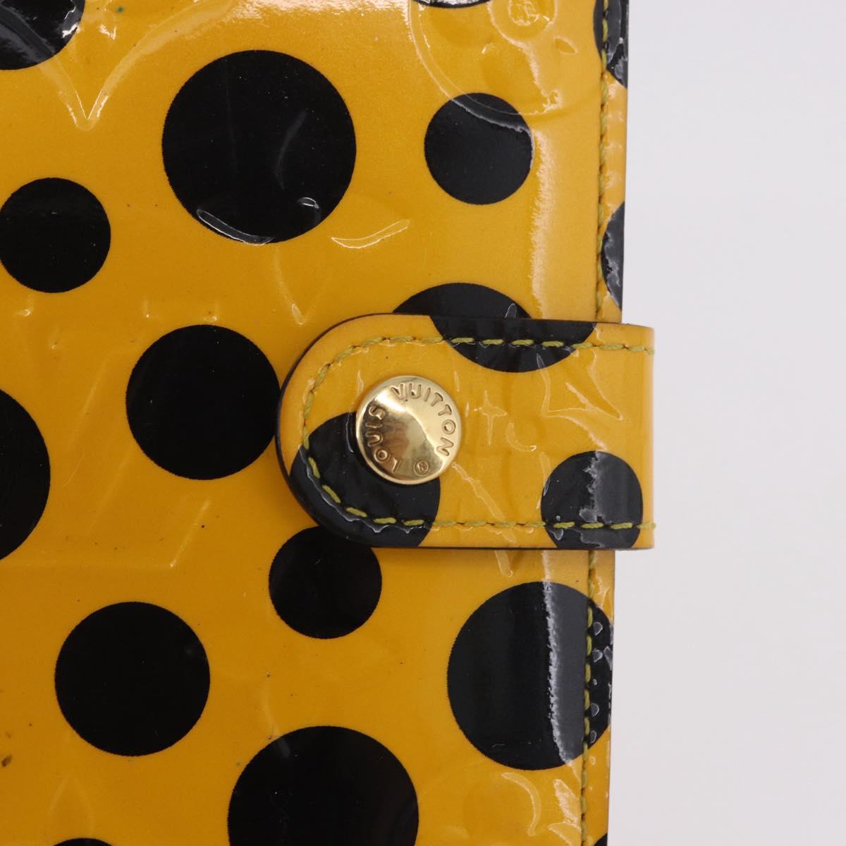 LOUIS VUITTON Monogram Vernis Dot Agenda PM Cover Yellow M91517 LV Auth bs36015