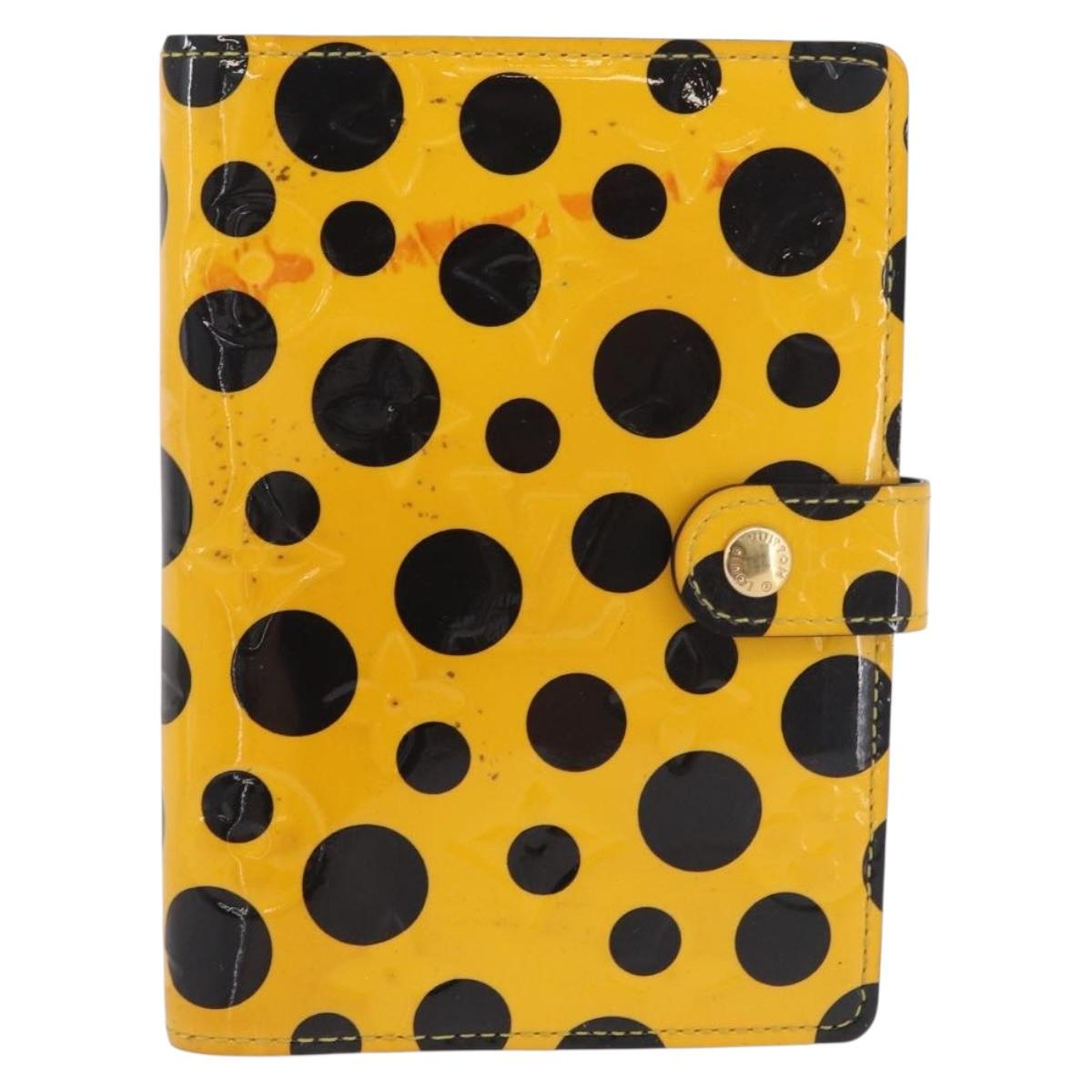 LOUIS VUITTON Monogram Vernis Dot Agenda PM Cover Yellow M91517 LV Auth bs36015