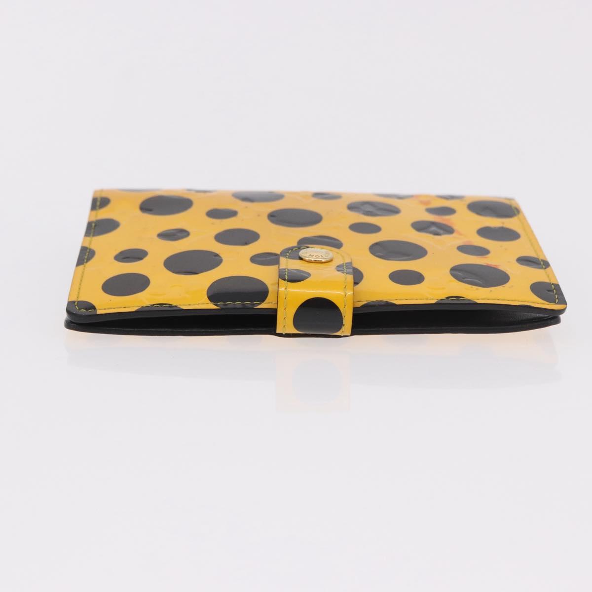 LOUIS VUITTON Monogram Vernis Dot Agenda PM Cover Yellow M91517 LV Auth bs36015