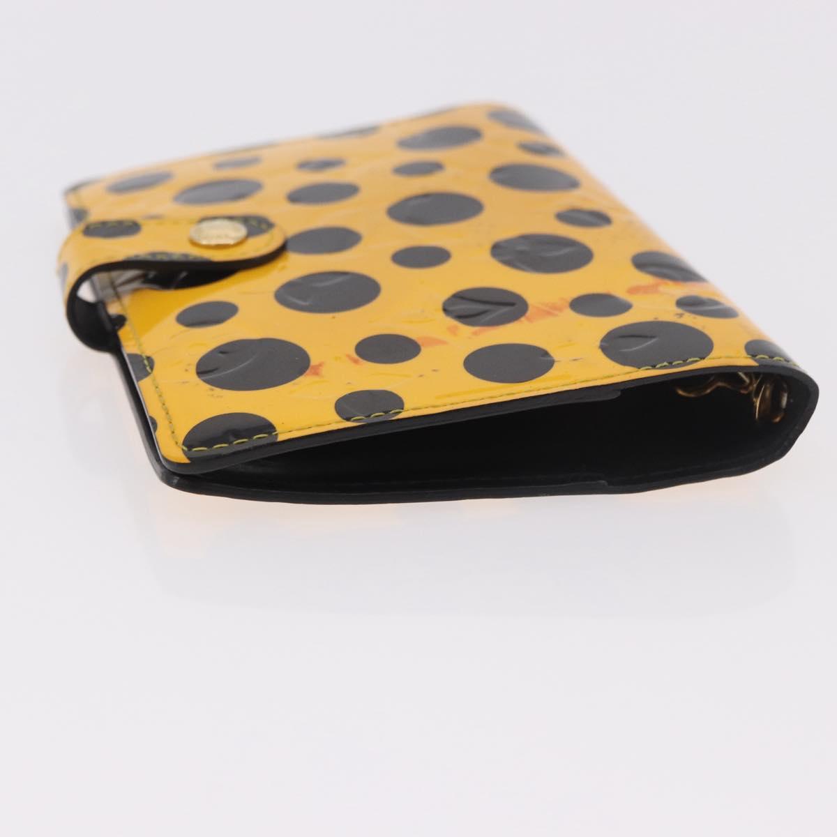 LOUIS VUITTON Monogram Vernis Dot Agenda PM Cover Yellow M91517 LV Auth bs36015