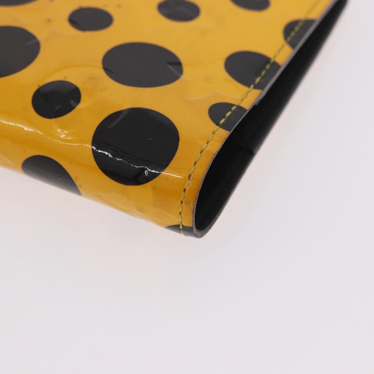 LOUIS VUITTON Monogram Vernis Dot Agenda PM Cover Yellow M91517 LV Auth bs36015