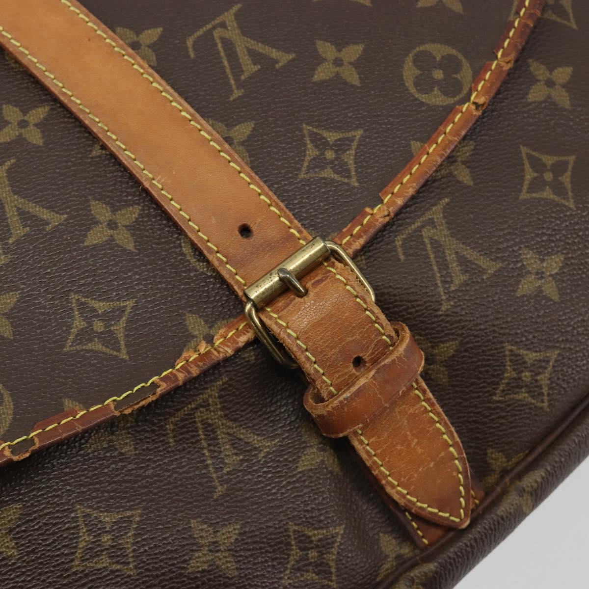 LOUIS VUITTON Monogram Saumur 35 Shoulder Bag M42254 LV Auth bs36035