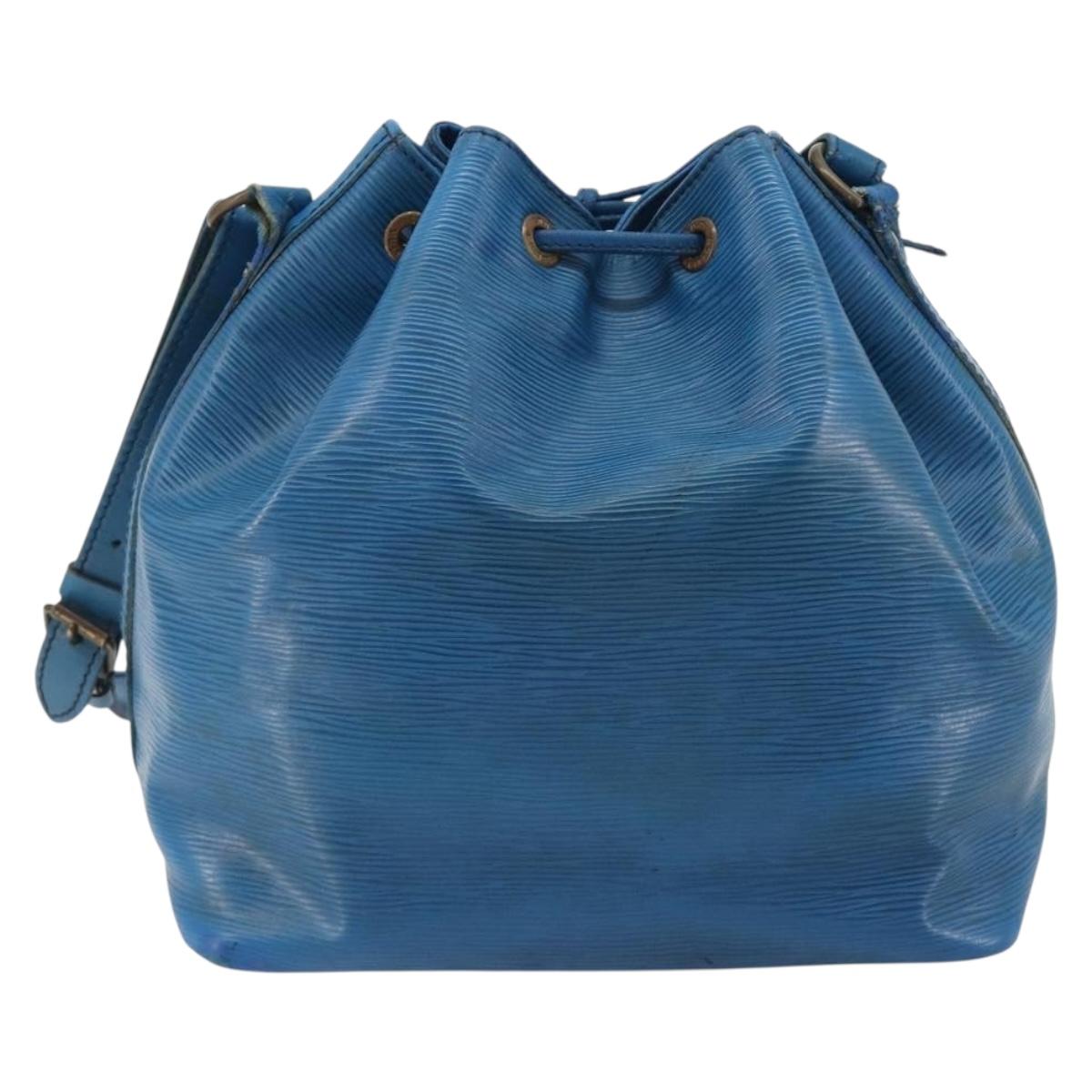 LOUIS VUITTON Epi Petit Noe Shoulder Bag Blue M44105 LV Auth bs36036