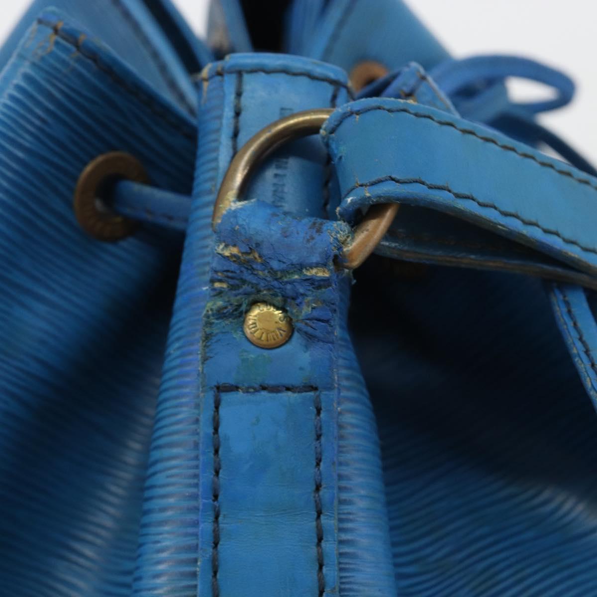 LOUIS VUITTON Epi Petit Noe Shoulder Bag Blue M44105 LV Auth bs36036