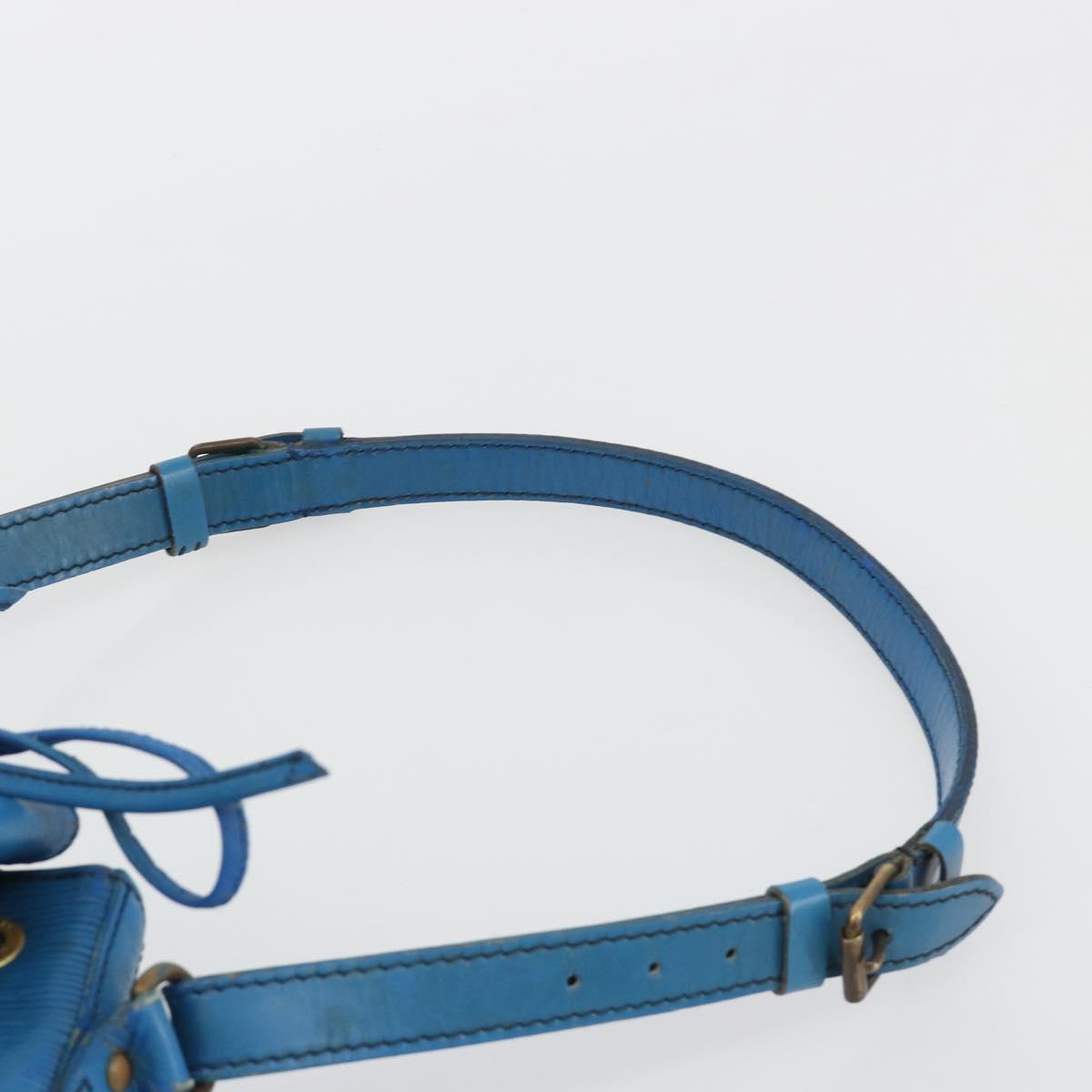 LOUIS VUITTON Epi Petit Noe Shoulder Bag Blue M44105 LV Auth bs36036