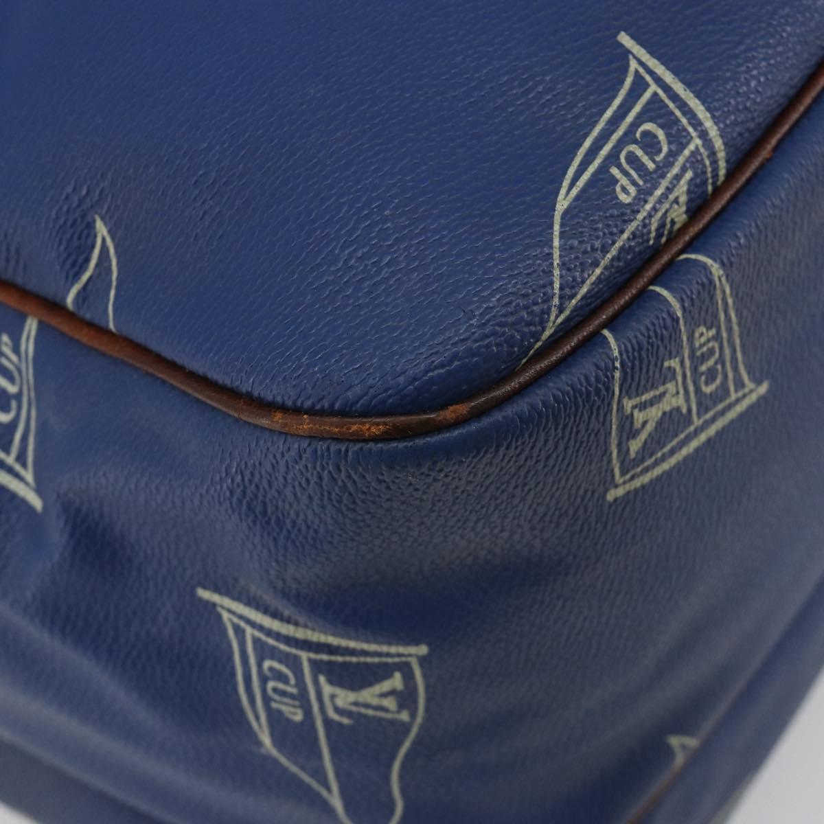 LOUIS VUITTON LV Cup Sac Cowes Bag Coated Canvas Blue M80008 LV Auth bs36041