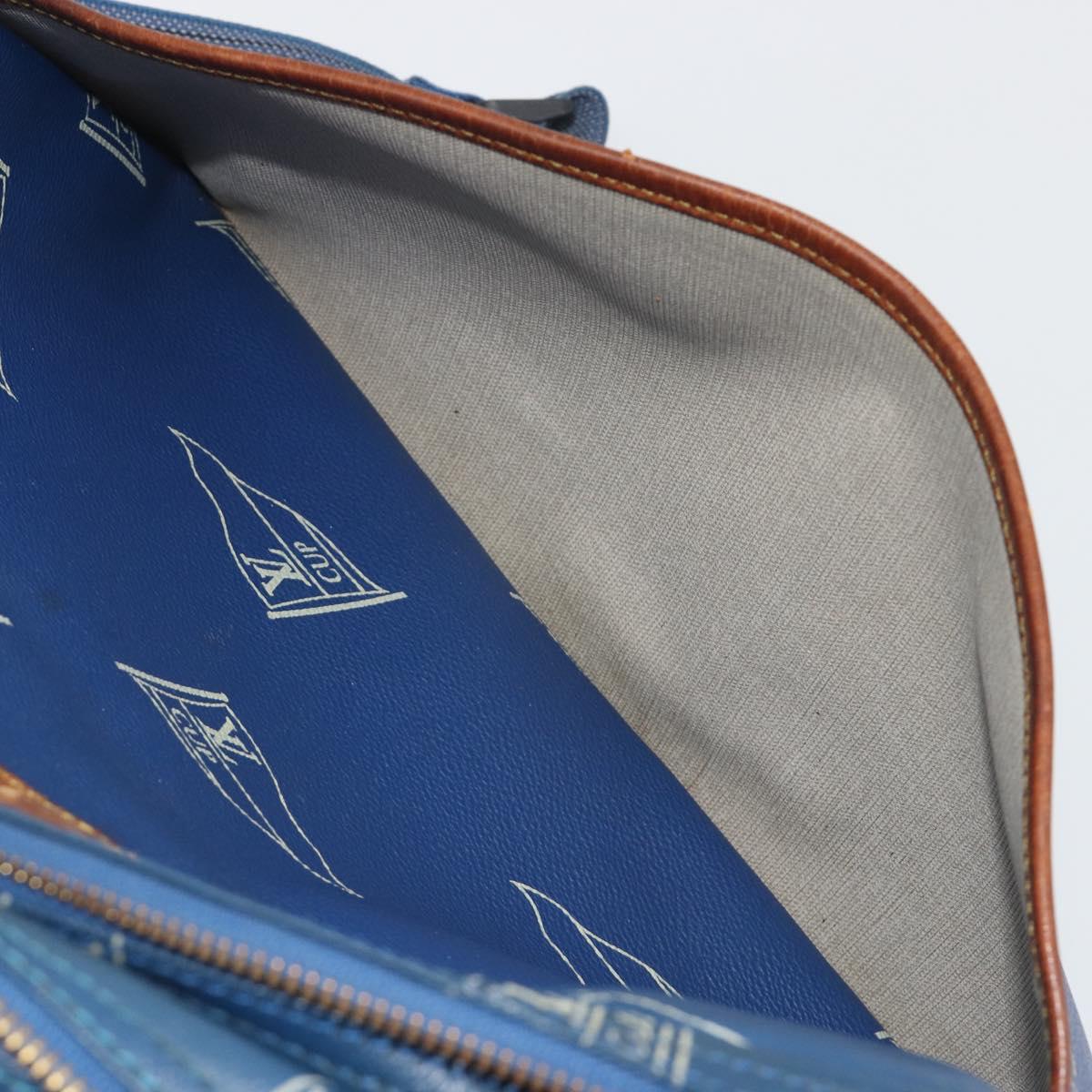 LOUIS VUITTON LV Cup Sac Cowes Bag Coated Canvas Blue M80008 LV Auth bs36041