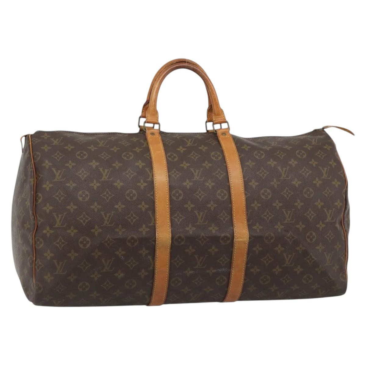 LOUIS VUITTON Monogram Keepall 55 Boston Bag Vintage M41424 LV Auth bs36042