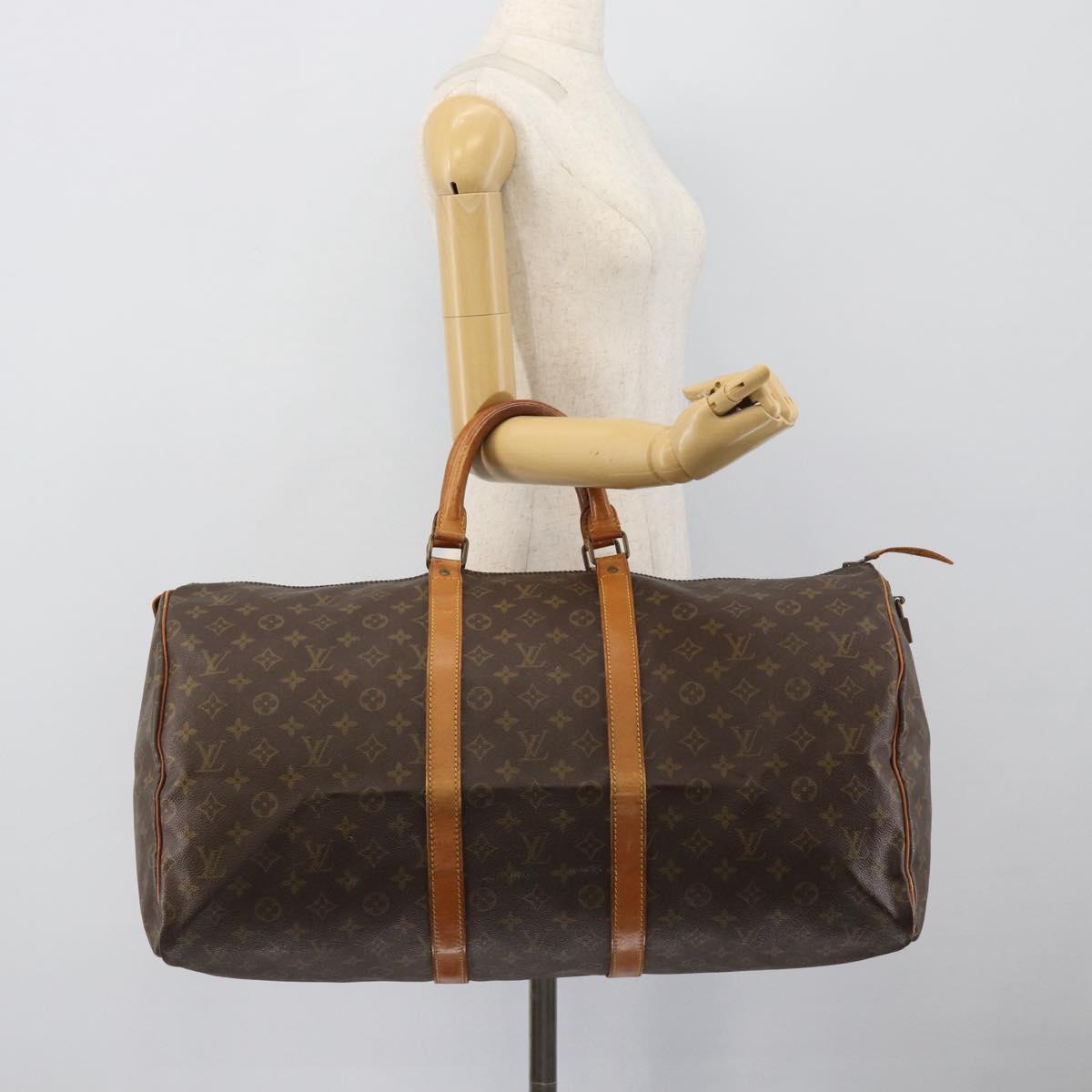 LOUIS VUITTON Monogram Keepall 55 Boston Bag Vintage M41424 LV Auth bs36042