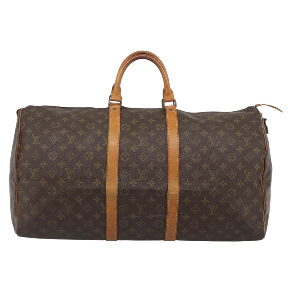 LOUIS VUITTON Monogram Keepall 55 Boston Bag Vintage M41424 LV Auth bs36042
