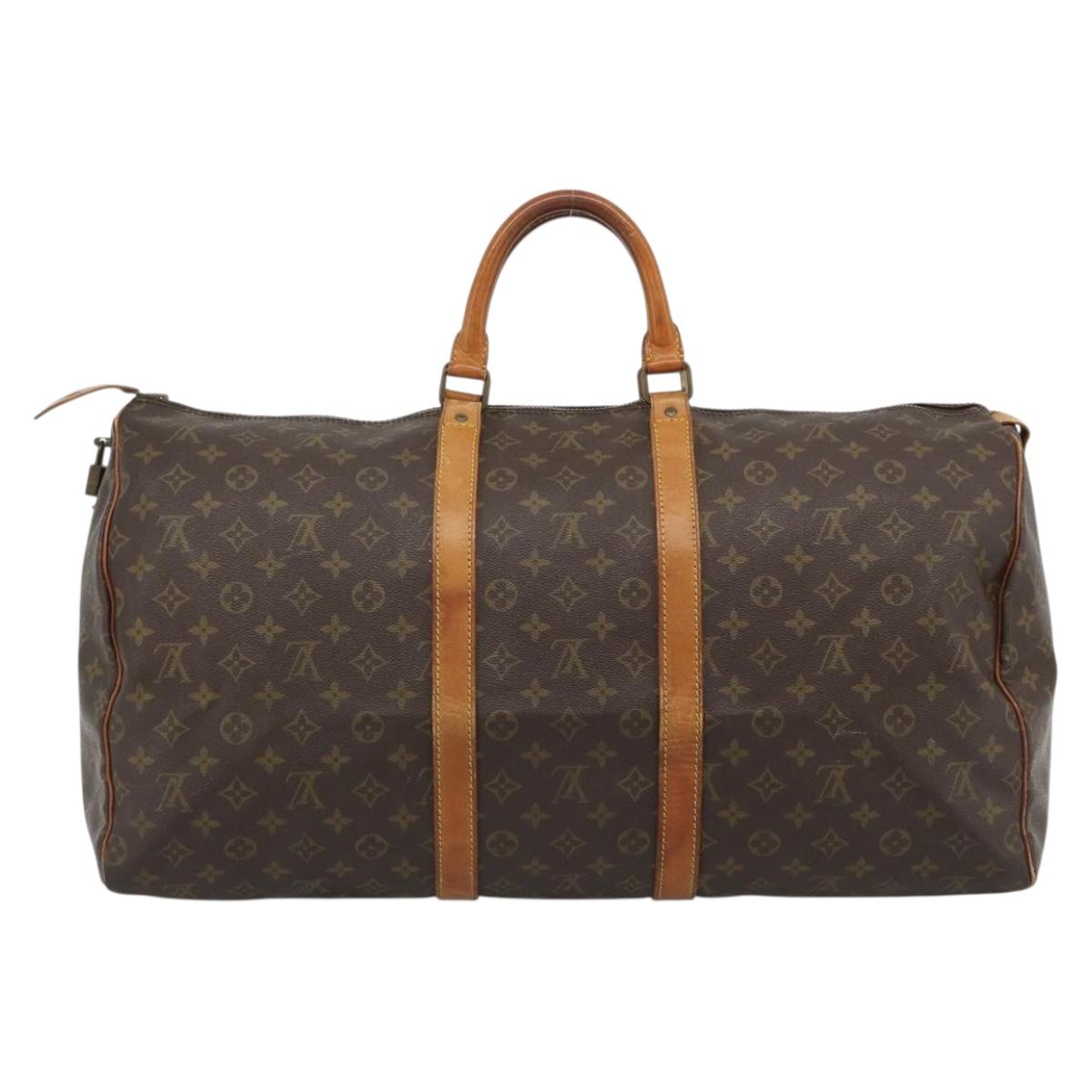 LOUIS VUITTON Monogram Keepall 55 Boston Bag Vintage M41424 LV Auth bs36042