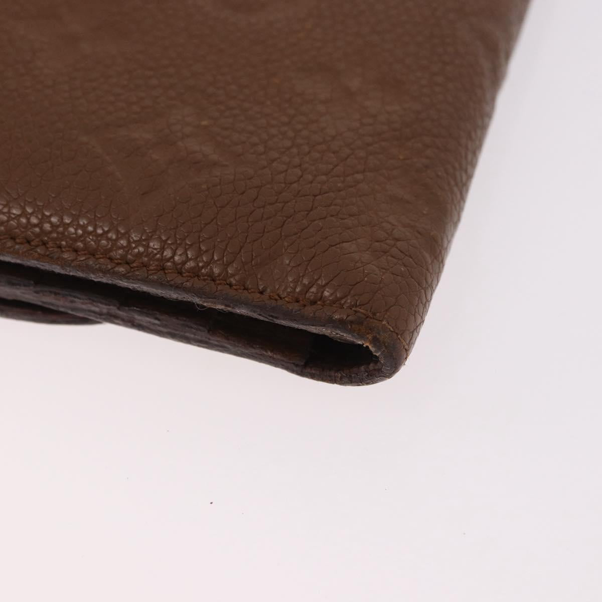 LOUIS VUITTON Empreinte Portefeuille Virtuose Wallet Brown LV Auth bs36043
