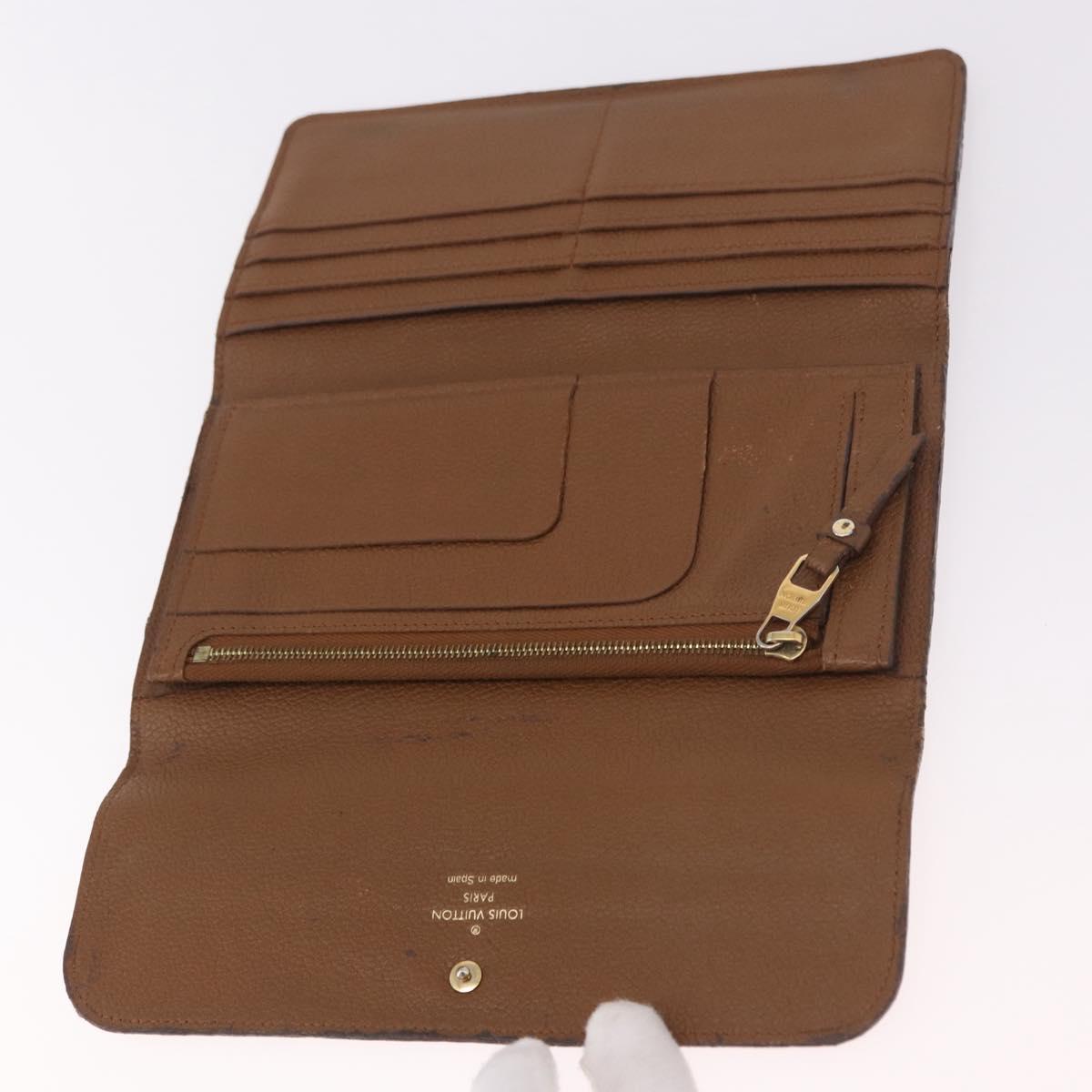 LOUIS VUITTON Empreinte Portefeuille Virtuose Wallet Brown LV Auth bs36043