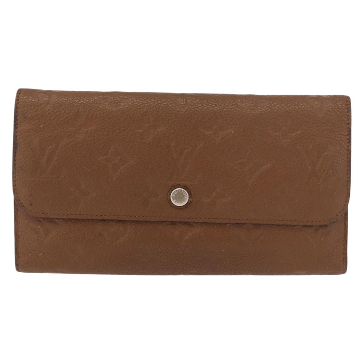 LOUIS VUITTON Empreinte Portefeuille Virtuose Wallet Brown LV Auth bs36043