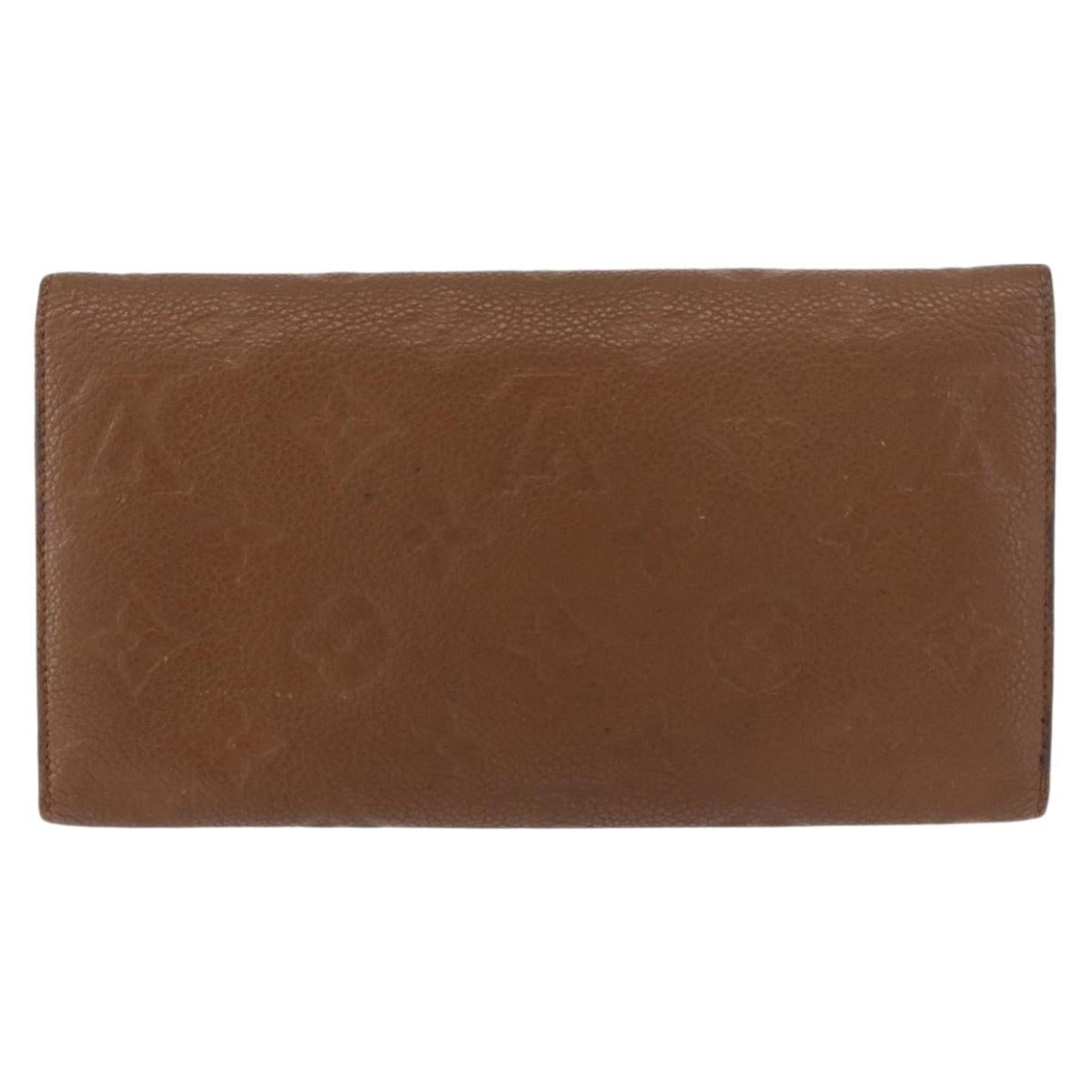 LOUIS VUITTON Empreinte Portefeuille Virtuose Wallet Brown LV Auth bs36043