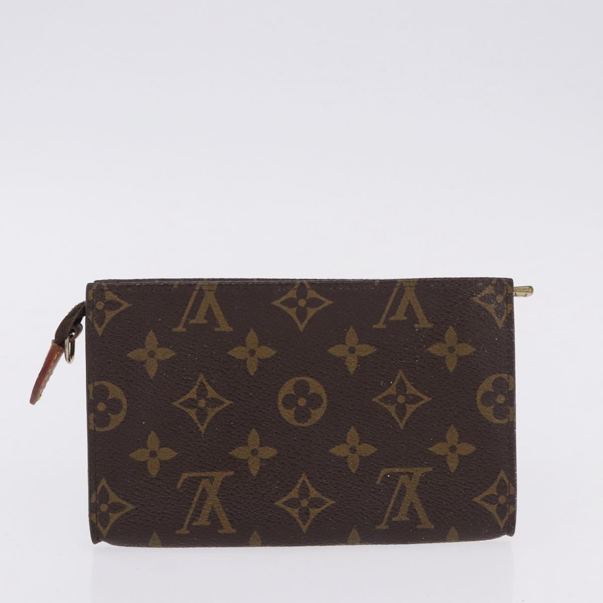 LOUIS VUITTON Monogram Bucket PM Accessory Pouch 2 Set LV Auth bs36044
