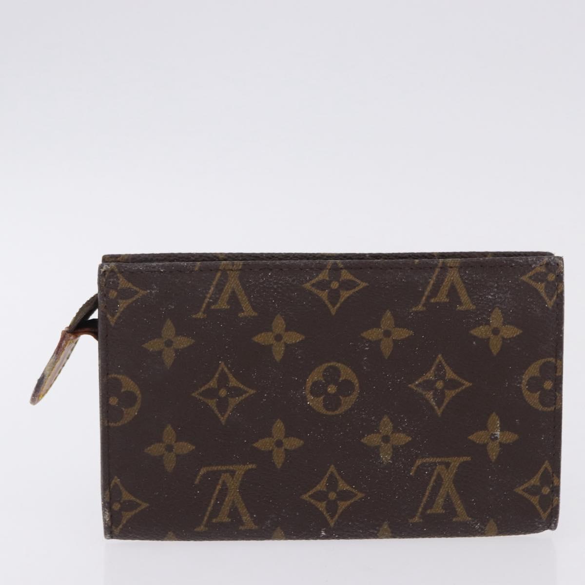LOUIS VUITTON Monogram Bucket PM Accessory Pouch 2 Set LV Auth bs36044