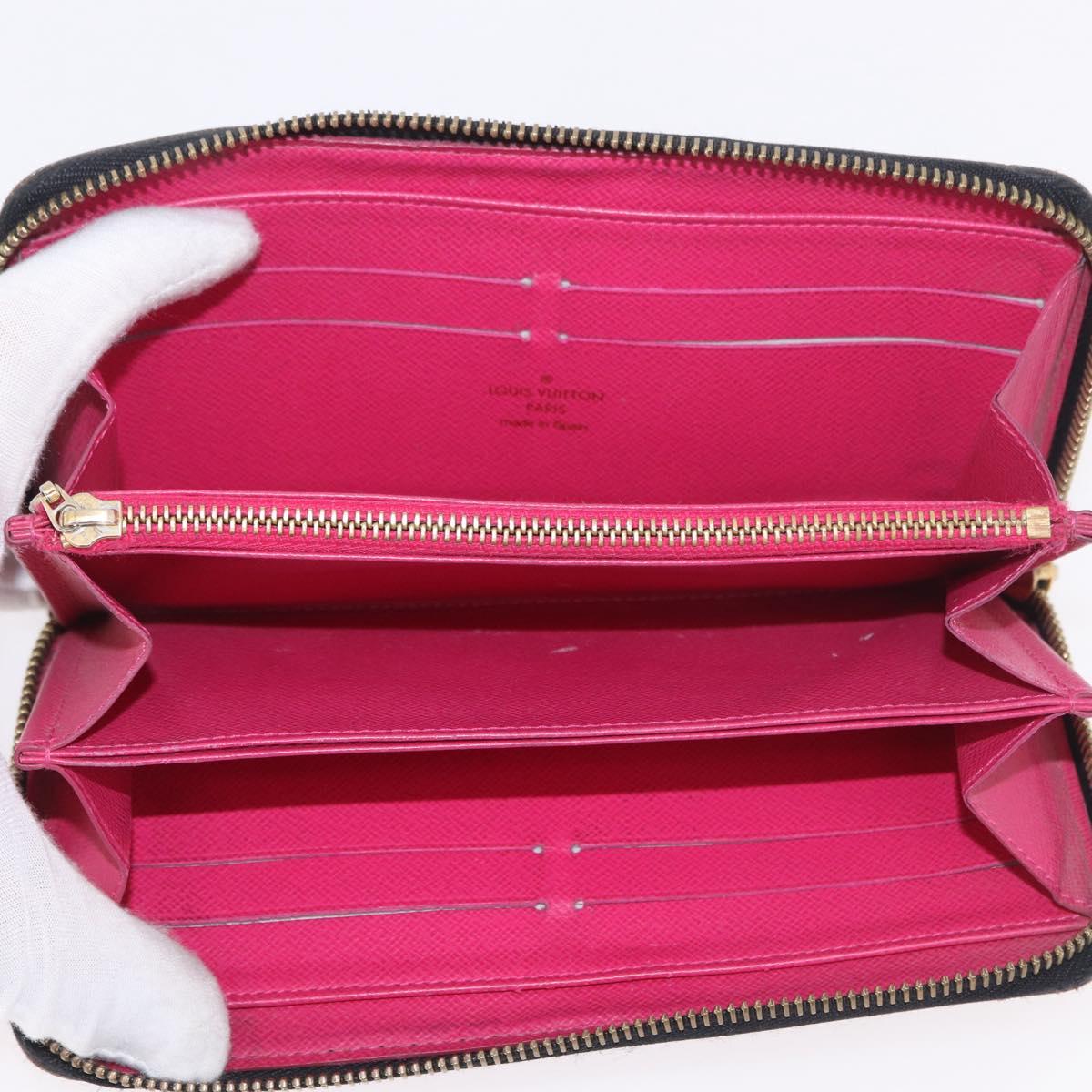 LOUIS VUITTON Monogram Multicolor Zippy Long Wallet Black M60243 LV Auth bs36045
