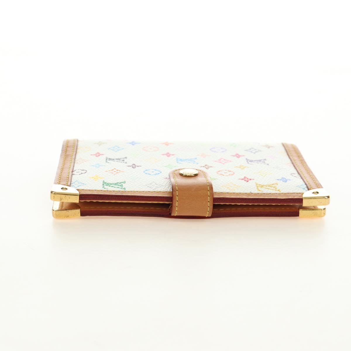 LOUIS VUITTON Monogram Multicolor Agenda PM Planner White R21074 Auth bs36046M