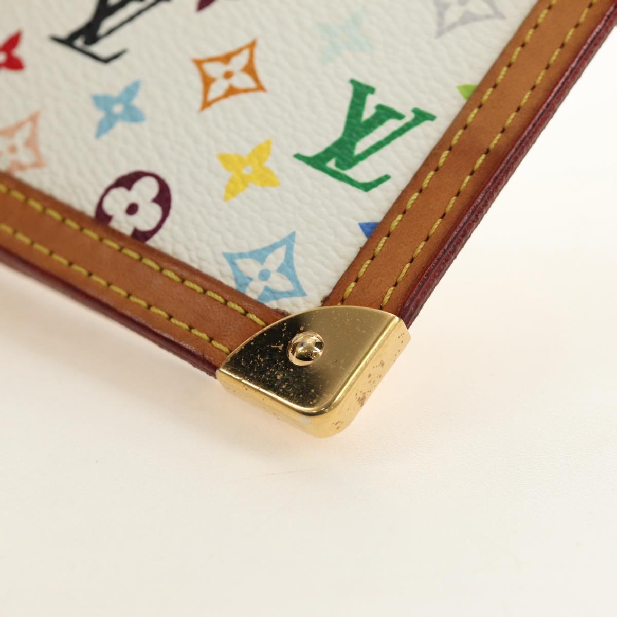 LOUIS VUITTON Monogram Multicolor Agenda PM Planner White R21074 Auth bs36046M